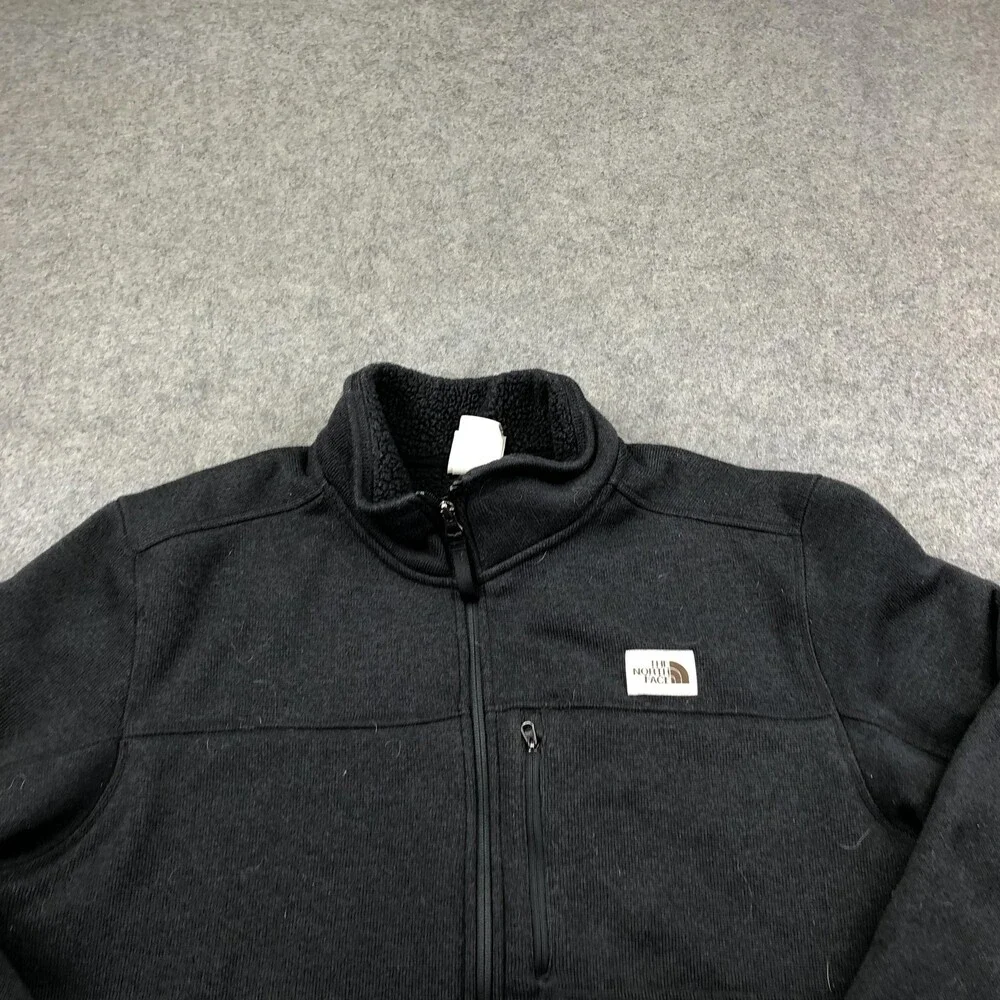The North Face Jacket Mens XL Black Fleece Full Zip Pockets Outdoor Hiking Warm